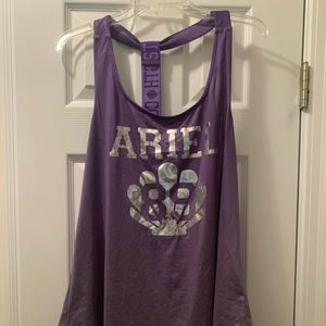 Purple Ariel workout racerback tank